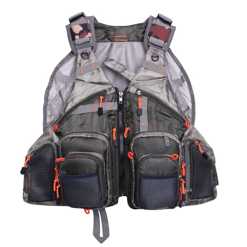 Raprance Fly Fishing Vest Backpack - Adjustable Lightweight and Quick-Dry, with 17 Pockets for Trout Bass Saltwater (Army Green,FV01) - Image 1